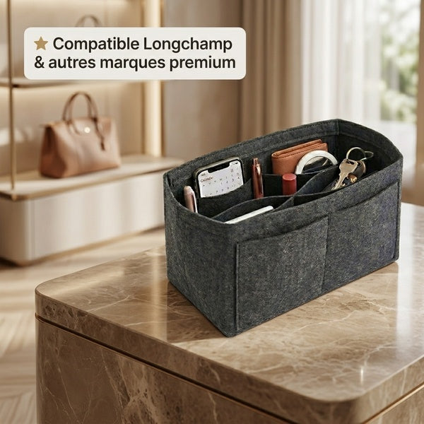Insert Organisateur en Feutre pour Sac à Main – Compatible Longchamp