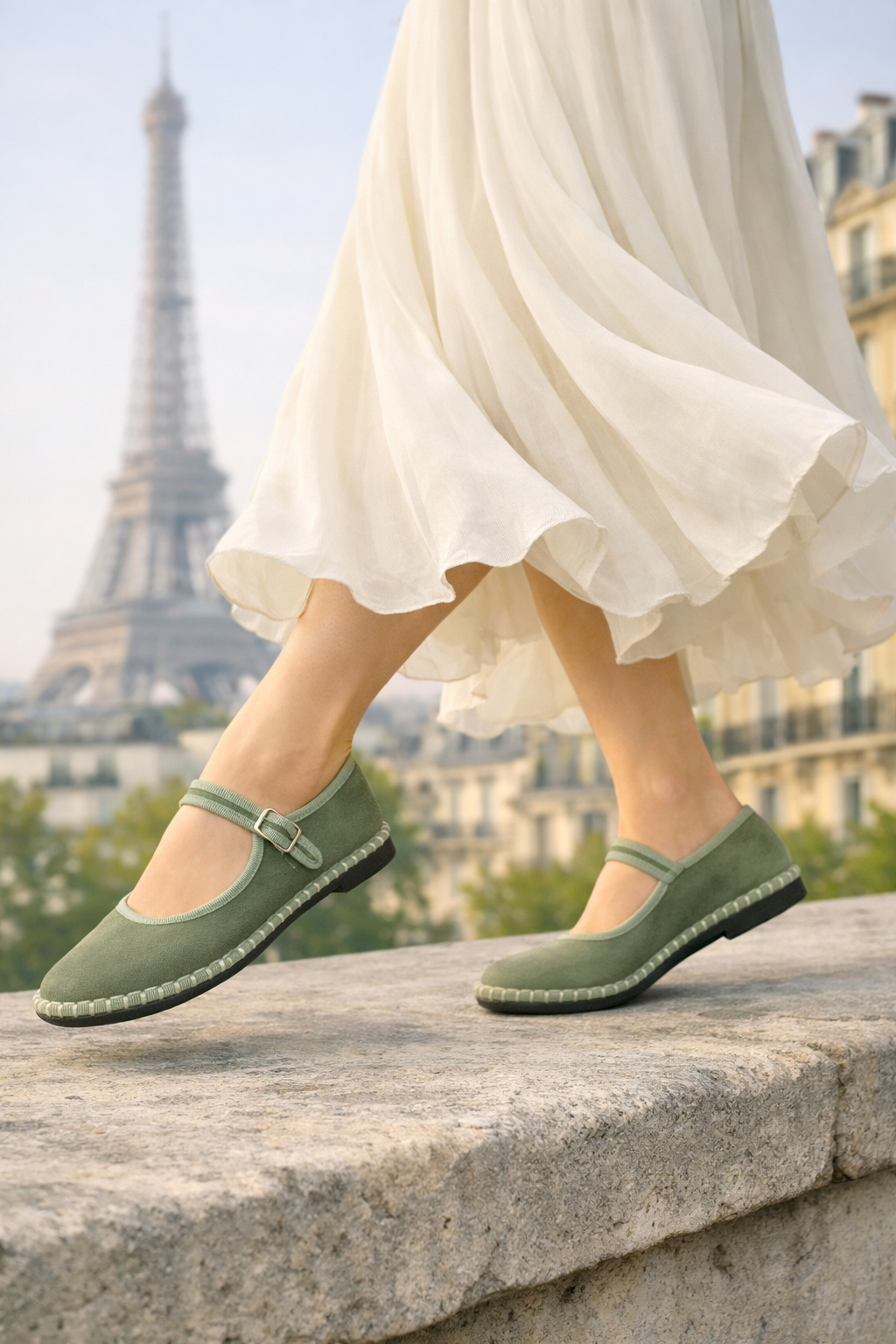 Chaussures Mary Jane en Velours Vintage pour Femme – Ballerines à Bout Rond Cousues Main – Design Élégant à Semelle Imprimé Floral
