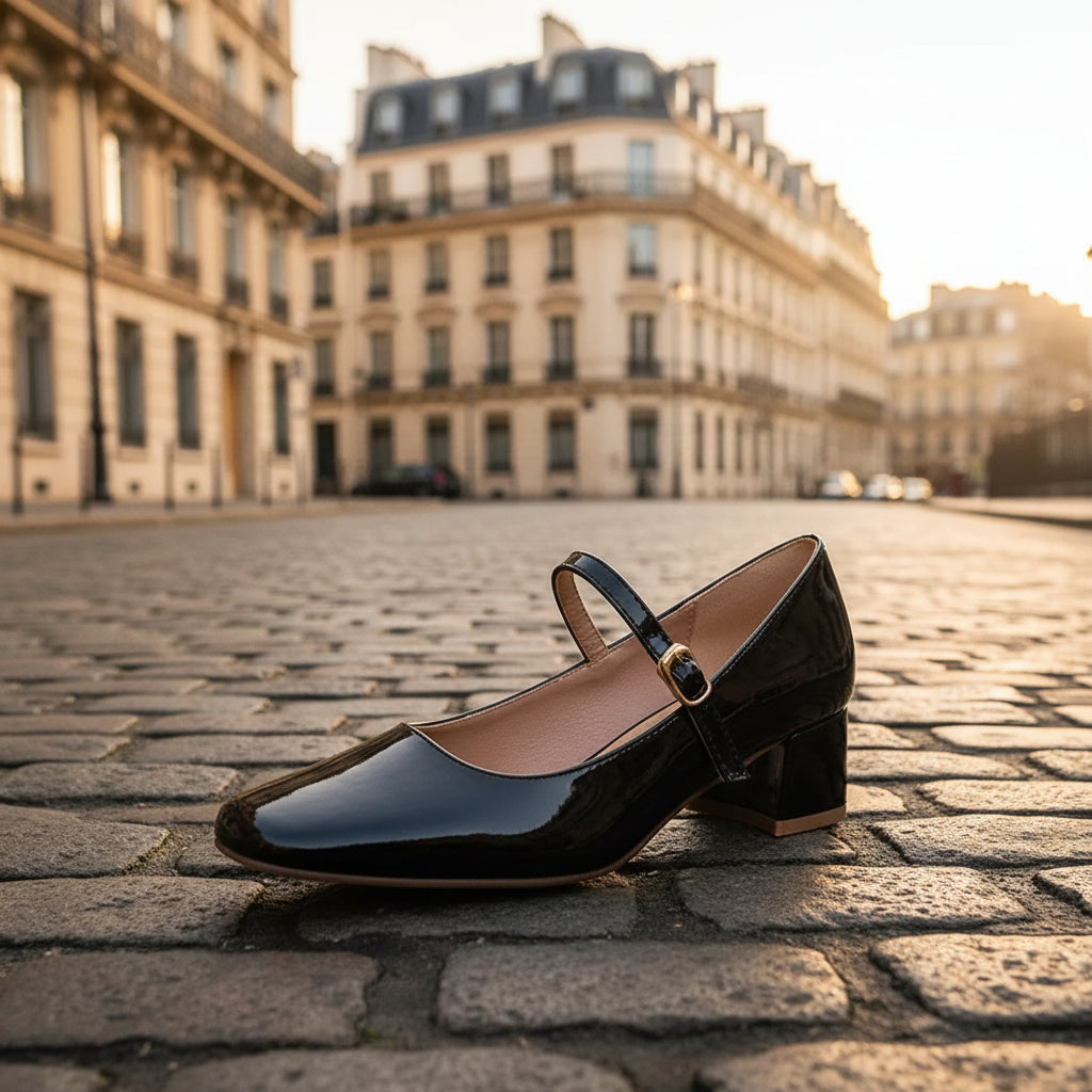 Chaussures Mary Jane Compensées — Talon Mi-Haut & Semelle Épaisse