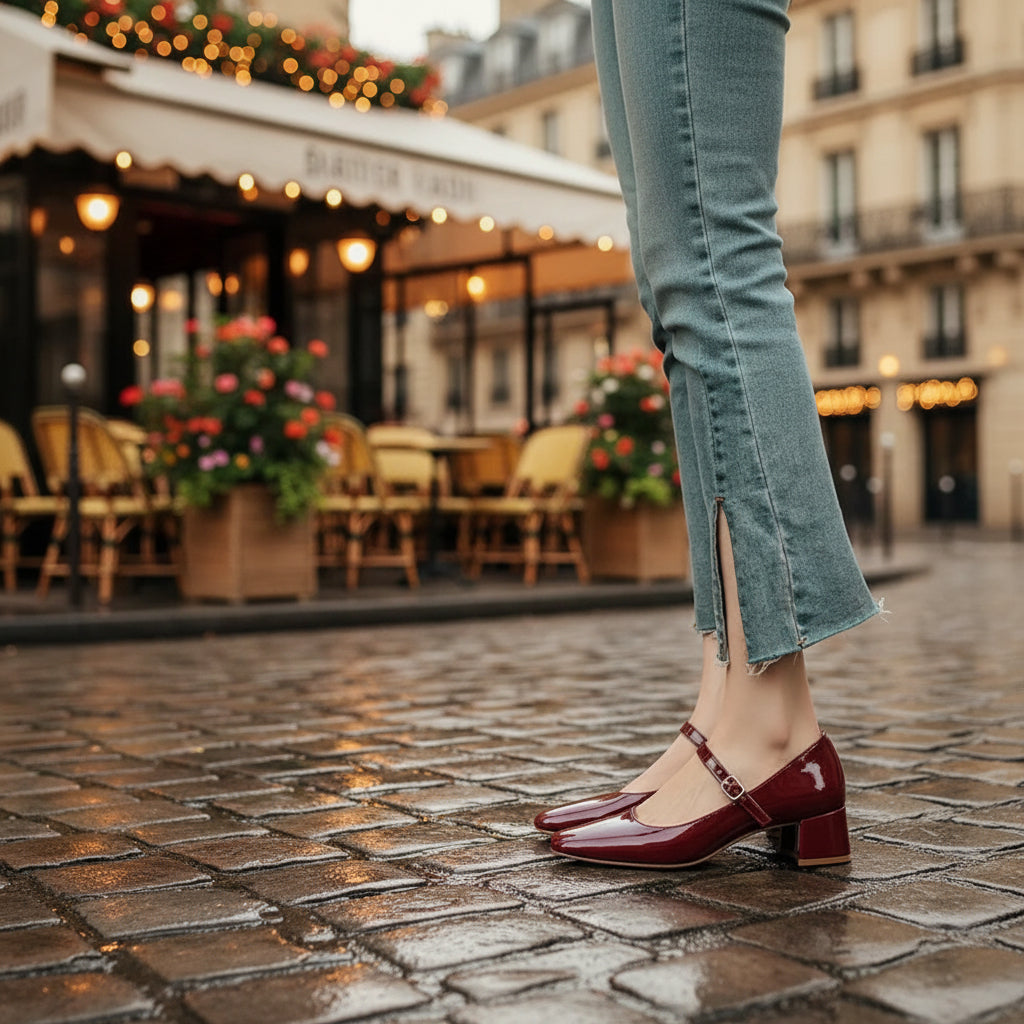 Chaussures Mary Jane Compensées — Talon Mi-Haut & Semelle Épaisse