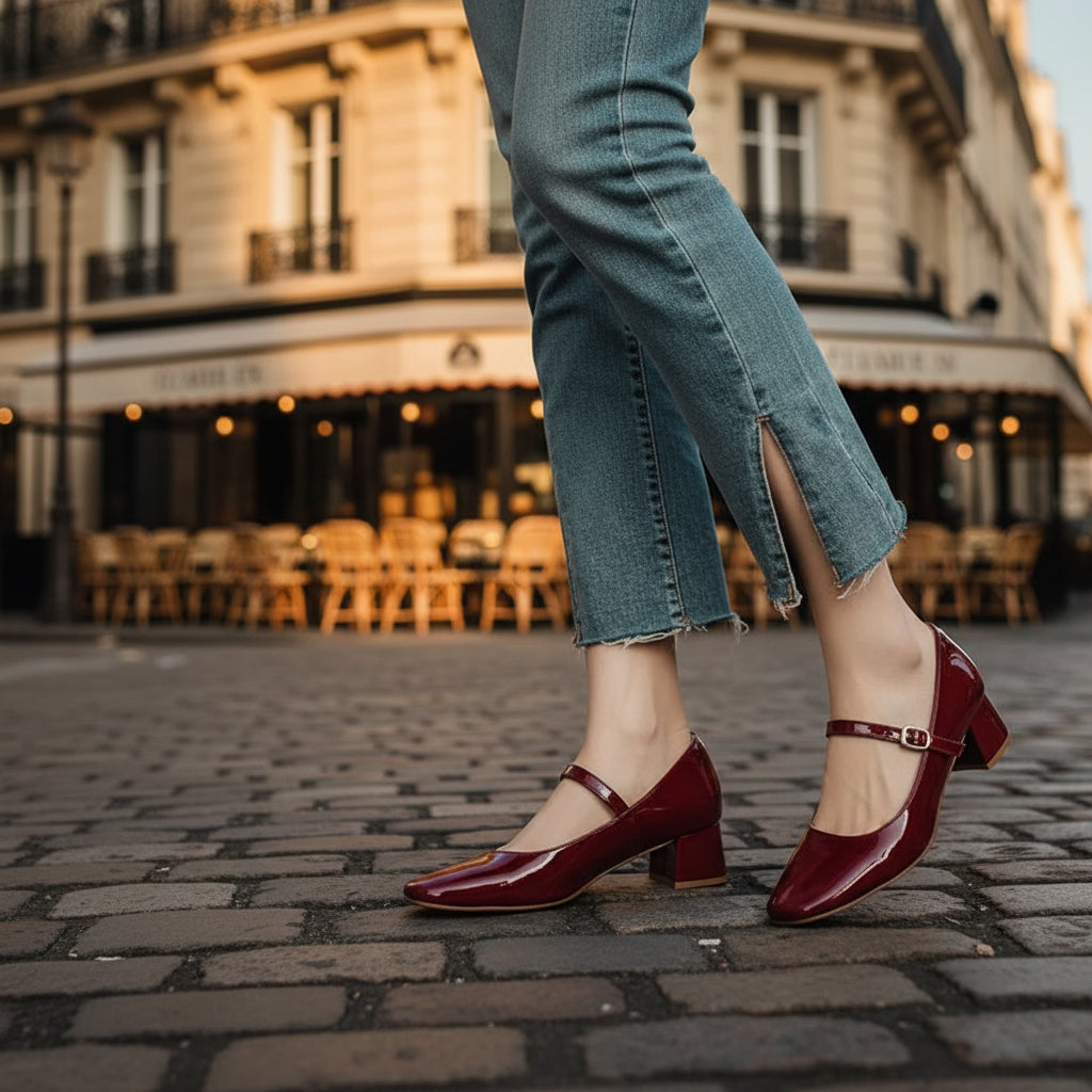Chaussures Mary Jane Compensées — Talon Mi-Haut & Semelle Épaisse