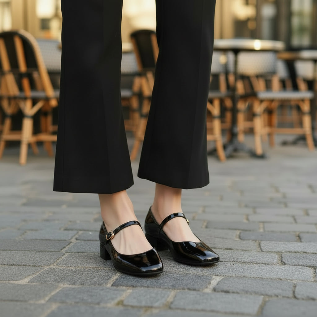 Chaussures Mary Jane Compensées — Talon Mi-Haut & Semelle Épaisse