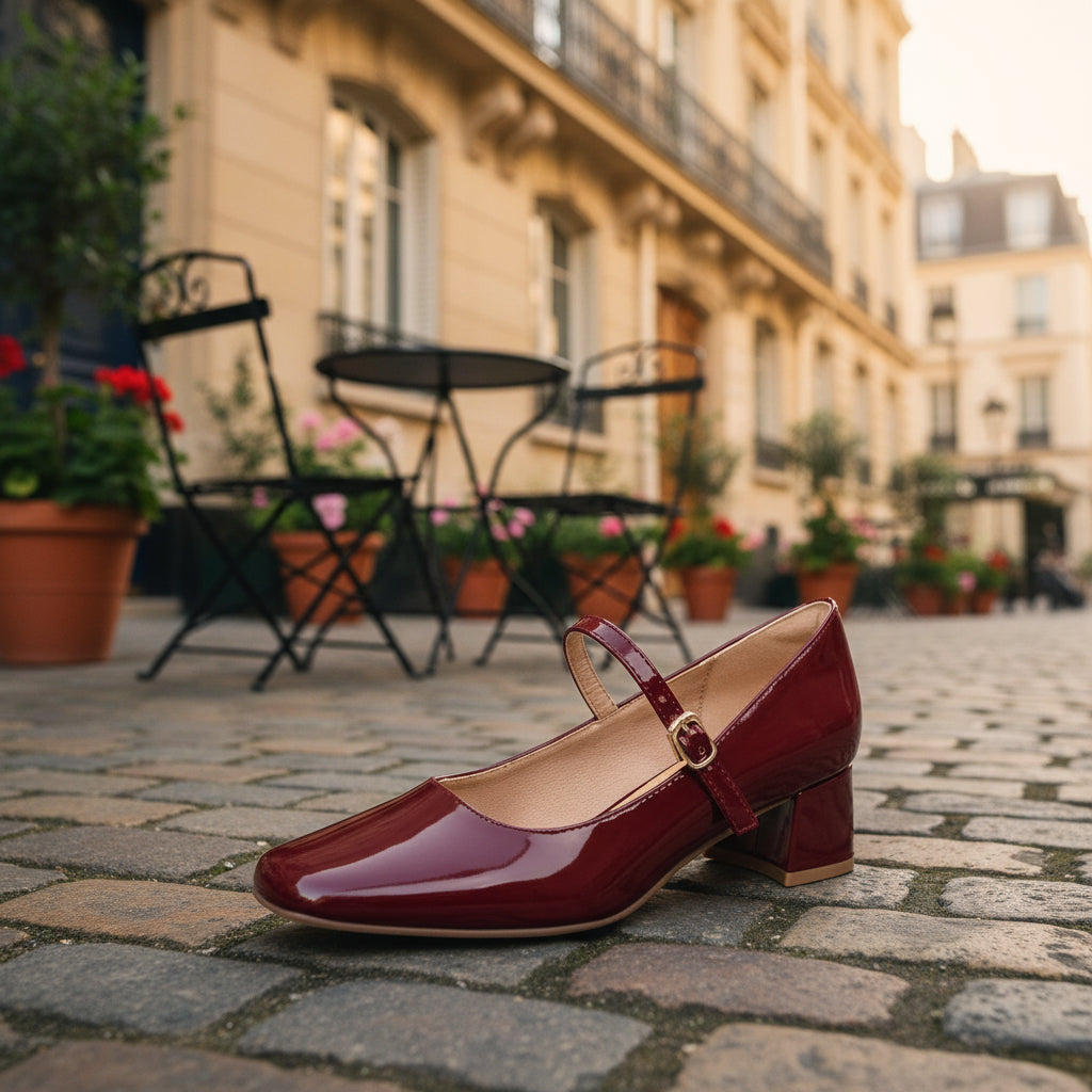 Chaussures Mary Jane Compensées — Talon Mi-Haut & Semelle Épaisse